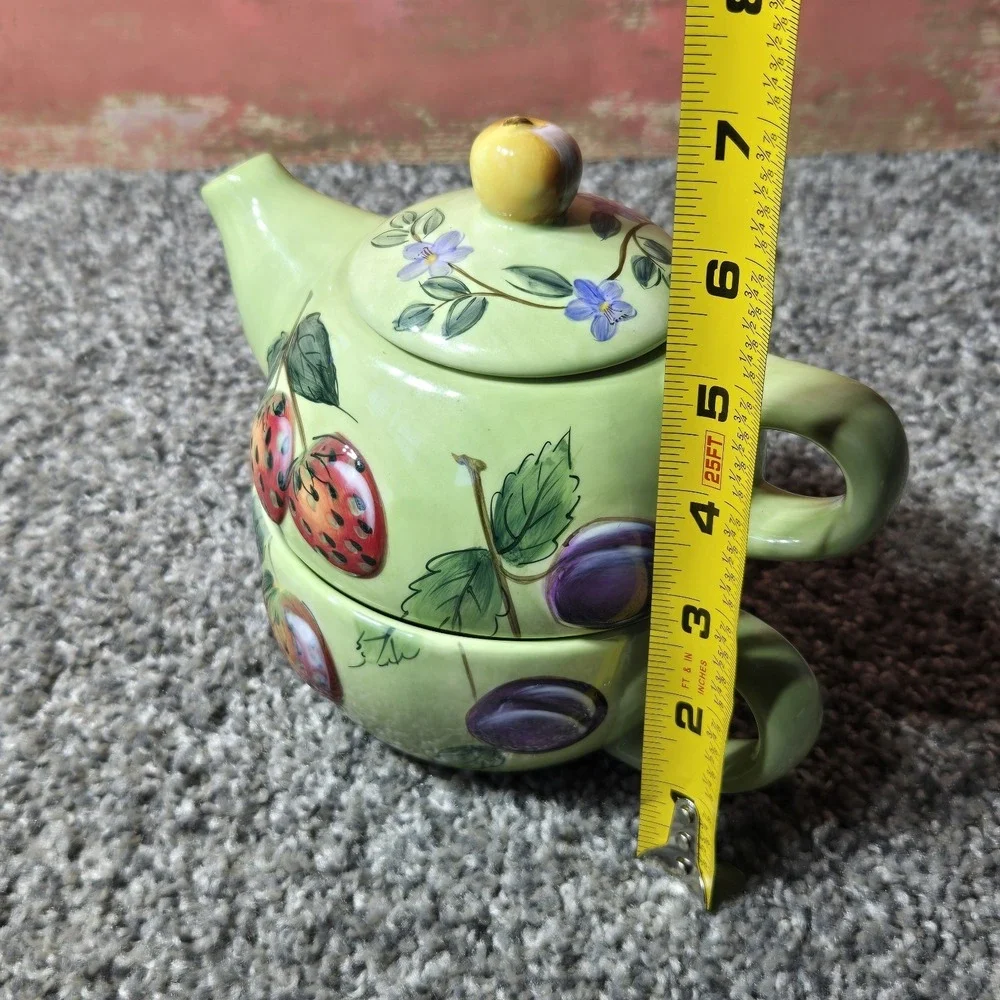 Gibson Teapot Teacup Home Fruit N Berries Tea For‎ One Claire Murray Pantryware